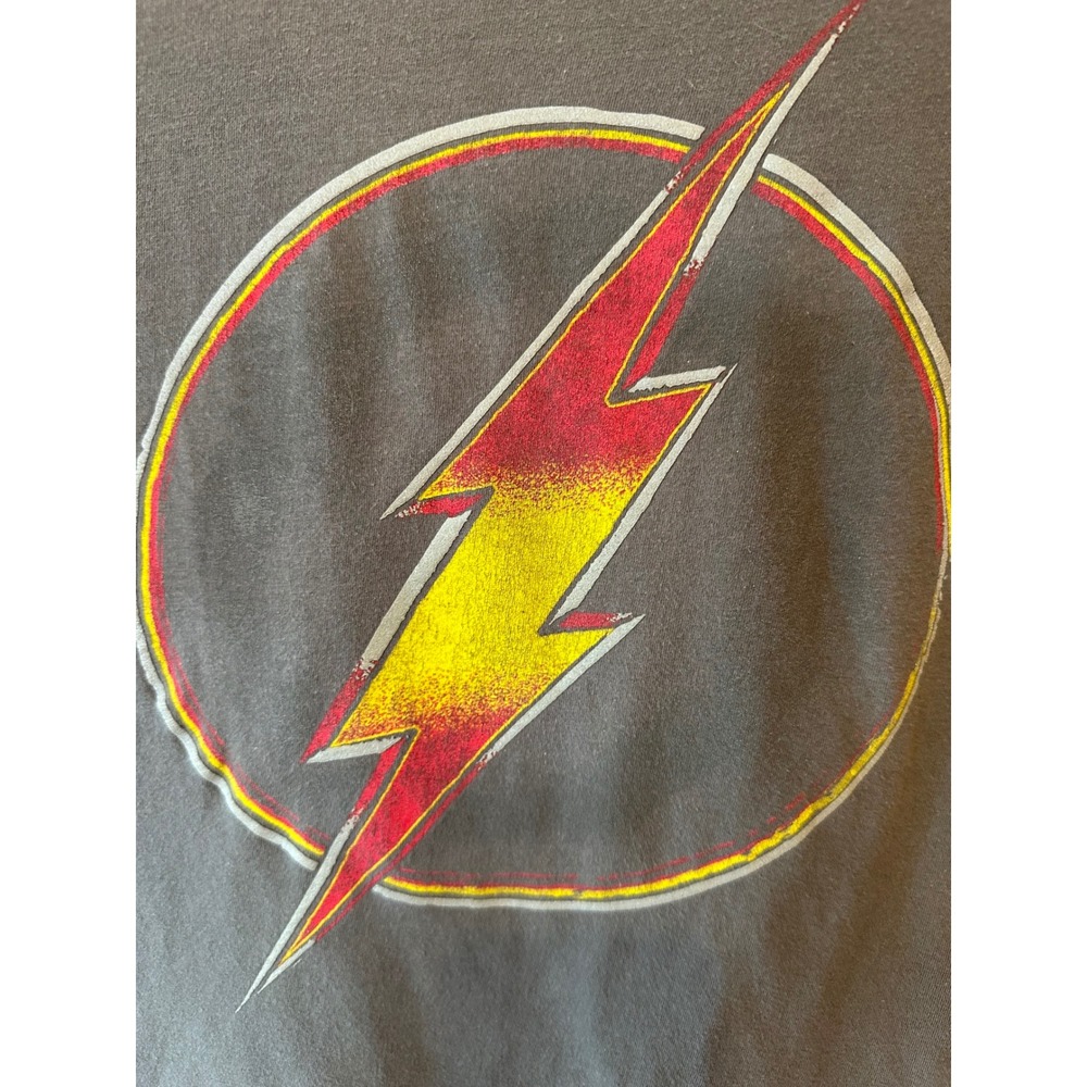 DC Comics The Flash Lightning Bolt Graphic T-Shirt Charcoal Gray Small - Picture 2 of 3